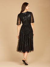 Load image into Gallery viewer, Flowing, Sequin Midi Dress with Short Sleeves | 29221