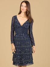 Load image into Gallery viewer, Knee Length, Long Sleeve Cocktail Dress