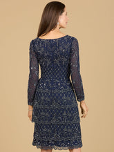 Load image into Gallery viewer, Knee Length, Long Sleeve Cocktail Dress