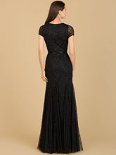 Load image into Gallery viewer, Beaded Mermaid Cap Sleeve Gown
