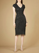 Load image into Gallery viewer, Cap Sleeve Midi Gown  - OUTLET