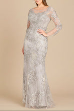 Load image into Gallery viewer, High Neck Long Sleeve Fitted Lace Gown
