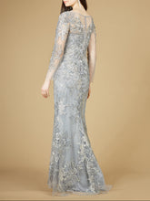 Load image into Gallery viewer, High Neck Long Sleeve Fitted Lace Gown