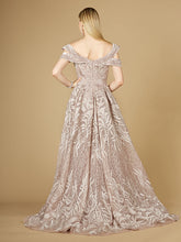 Load image into Gallery viewer, Off Shoulder Mermaid Lace Gown with Overskirt