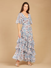 Load image into Gallery viewer, Cape Sleeve Print Dress- OUTLET