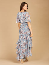 Load image into Gallery viewer, Cape Sleeve Print Dress- OUTLET
