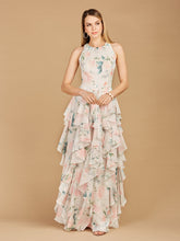 Load image into Gallery viewer, High Neck, Ruffled Skirt Printed Dress - OUTLET