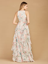 Load image into Gallery viewer, High Neck, Ruffled Skirt Printed Dress - OUTLET