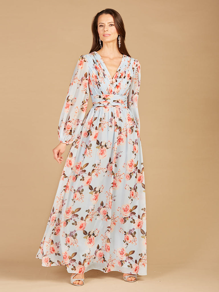 Long Sleeve Print Dress - OUTLET