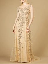 Load image into Gallery viewer, Inspired Lace Gown with Cap Sleeves