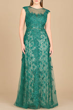 Load image into Gallery viewer, Inspired Lace Gown with Cap Sleeves