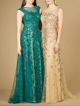Load image into Gallery viewer, Inspired Lace Gown with Cap Sleeves