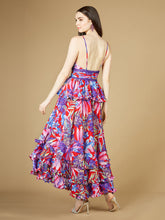 Load image into Gallery viewer, Ruffle Skirt Printed Gown - OUTLET