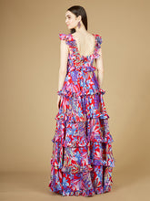 Load image into Gallery viewer, Printed Gown with Ruffle Skirt - OUTLET