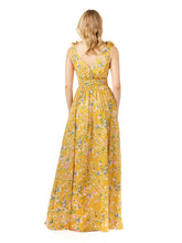 Load image into Gallery viewer, V-Neck Long Print Gown with Straps