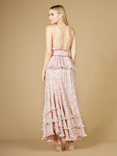 Load image into Gallery viewer, Plunging V-Neck Print Dress OUTLET