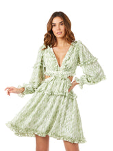 Load image into Gallery viewer, Print Cocktail Short with Cutout and Lace Up Back OUTLET