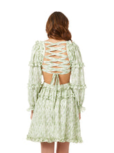 Load image into Gallery viewer, Print Cocktail Short with Cutout and Lace Up Back OUTLET