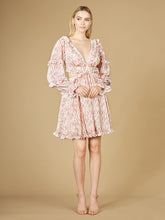 Load image into Gallery viewer, Print Cocktail Short with Cutout and Lace Up Back OUTLET