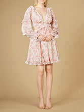 Load image into Gallery viewer, Print Cocktail Short with Cutout and Lace Up Back OUTLET