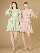 Load image into Gallery viewer, Print Cocktail Short with Cutout and Lace Up Back OUTLET