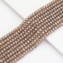 Load image into Gallery viewer, Mystic Brown Agate Rondelle Faceted Beads, Sku#UA310