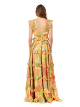 Load image into Gallery viewer, Ruffle Printed Gown with Straps OUTLET
