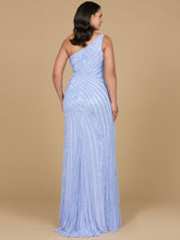 Load image into Gallery viewer, One-Shoulder Beaded Gown with Slit