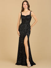 Load image into Gallery viewer, Sweetheart Neckline, Beaded Gown with Slit