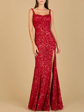 Load image into Gallery viewer, Sweetheart Neckline, Beaded Gown with Slit
