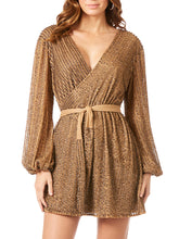 Load image into Gallery viewer, Long Sleeve Cocktail Wrap Dress - OUTLET