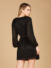 Load image into Gallery viewer, Long Sleeve Cocktail Wrap Dress - OUTLET