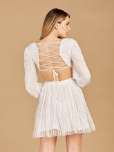 Load image into Gallery viewer, Long Sleeve Cut Out Dress with Lace Up Back