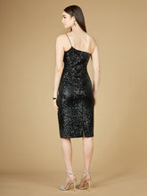Load image into Gallery viewer, One Shoulder Midi Cocktail Dress - OUTLET