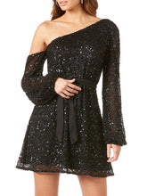 Load image into Gallery viewer, One Shoulder Cocktail Dress OUTLET