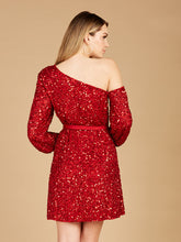 Load image into Gallery viewer, One Shoulder Cocktail Dress OUTLET