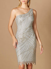 Load image into Gallery viewer, One Shoulder Cocktail Gown
