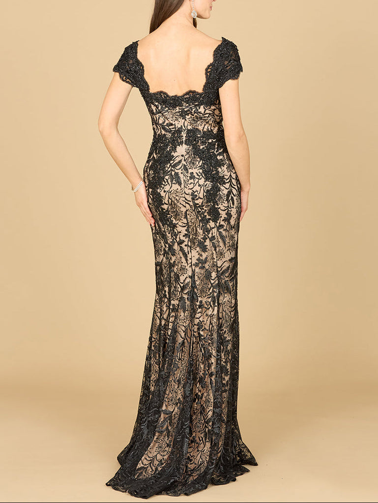 Fitted Lace Mermaid Gown
