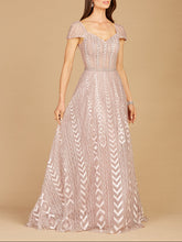 Load image into Gallery viewer, Cap Sleeve Beaded Lace Ballgown