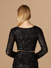 Load image into Gallery viewer, Long Sleeve V-Neck Beaded Top