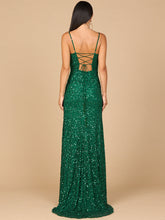 Load image into Gallery viewer, Beaded V Neck Dress with Slit | 29310