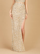 Load image into Gallery viewer, Long Side-Slit Beaded Skirt