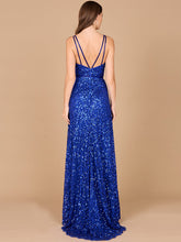 Load image into Gallery viewer, Beaded Prom Dress with High Slit