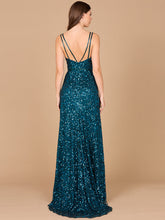 Load image into Gallery viewer, Beaded Prom Dress with High Slit