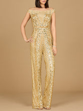 Load image into Gallery viewer, Beaded Off Shoulder Jumpsuit