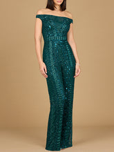 Load image into Gallery viewer, Beaded Off Shoulder Jumpsuit