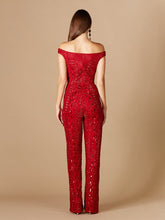 Load image into Gallery viewer, Beaded Off Shoulder Jumpsuit