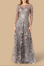 Load image into Gallery viewer, Long Sleeve Modest Lace Gown