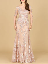 Load image into Gallery viewer, Long Sleeve Modest Lace Gown