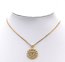 Load image into Gallery viewer, CZ Cross On Round Heart Charm, Sku#LD270